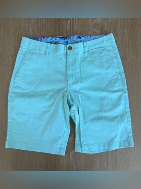 Tommy Bahama Aqua Flat Front Cotton Shorts